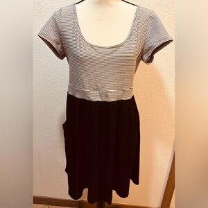 Torrid Black and White Striped Dress